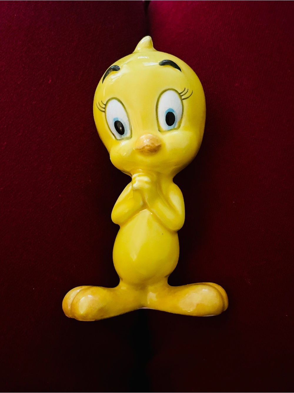 Vintage Looney Tunes Tweety Bird Ceramic Figurine Stamped & Dated 1975